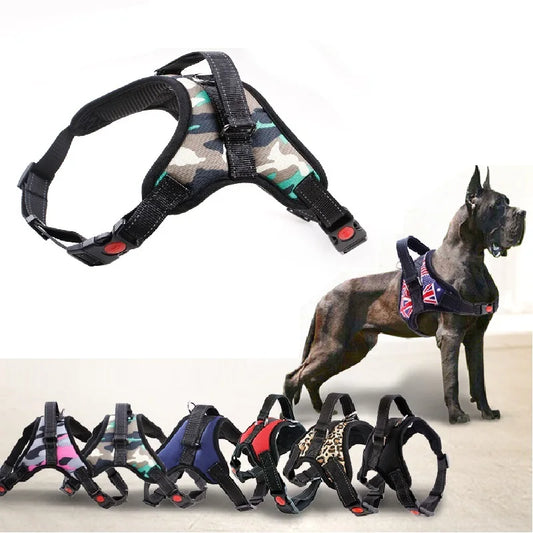 Heavy Duty Nylon Dog Harness - Adjustable & Padded