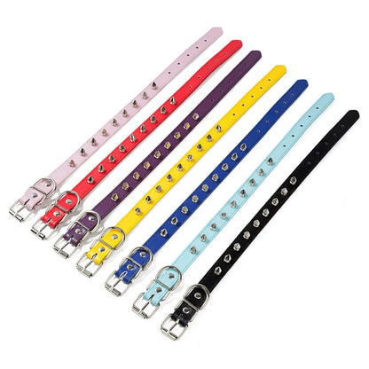 Colorful Spiked Pet Collar for Cats & Dogs