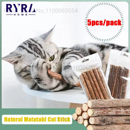 Natural Catnip Pet Cat Molar Toothpaste Stick Pet Cat Kitten Chew Toys Stick Fruit Matatabi Cat Snacks Sticks Pet Cleaning Teeth