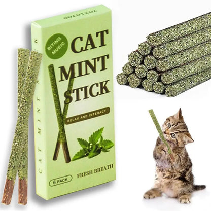 Pet Cat Molar Sticks Natural Mint Sticks Bite-resistant Chews Toys Pet Products For Relieve Anxiety