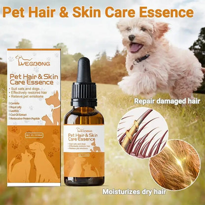 30ml Pet Hair Skin Care Essence Natural Moisturizing Coat Conditioner Promote Hair Growth Pet Skin Care Essence Pet Health Care