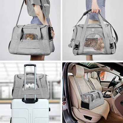 New Pet Bags Portable Cat Bag Dog Going Out Bags Crossbody Pet Bag Breathable Pet Car Bag