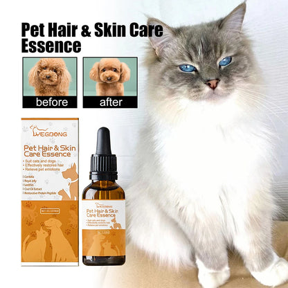 30ml Pet Hair Skin Care Essence Natural Moisturizing Coat Conditioner Promote Hair Growth Pet Skin Care Essence Pet Health Care